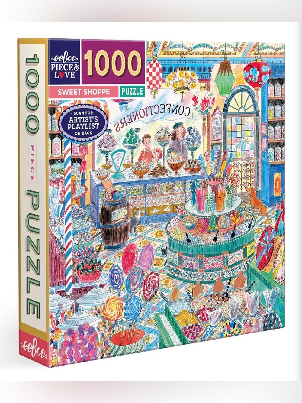 Eeboo 1000 Piece Jigsaw Puzzle by Emily Sutton Sweet Shoppe